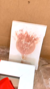 Pressed Flower Frame Bingkai Foto Dried Flower Bunga Kering Untuk Kado Custom Double Glass Kaca Akrilik Floating Frame