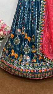 [PRE-ORDER] Semistitched Designer Heavy Banarasi Lengha ( Delivery 15 Days )