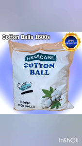 Cotton Balls 1600s/pack ( 100% cotton) by Hexacare