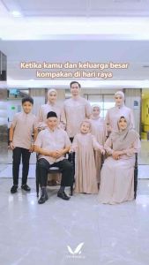 KINASIH COUPLE SET SARIMBITAN KELUARGA DRESS KURTA POLOS BY VENTEDAILY
