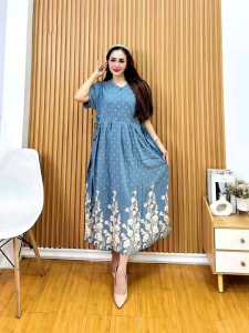 Batik Dress Polka Wanita DewasaPakaian Batik Katun/Rayon Motif BungaPakaian Wanita Dewasa TerbaruBatik Bahan Katun Nyaman DipakaiPakaian Wanita MuslimPakaian CasualPakaian Batik Terbaru2025