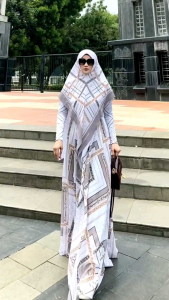 AC Original Zayda Syari | Set Syari Premium | Gamis Ceruty Babydoll Digital Printing