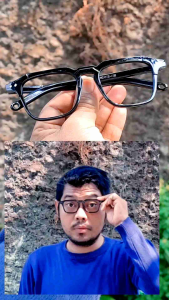 frame kacamata model kotak free lensa minus anti radiasi