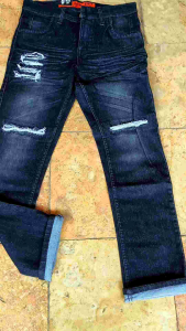 celana jeans panjang pria model sobek ringkel tidak tembus kulit