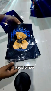KAOS TEDDY BEAR TERLARIS || KAOS HITAM || KAOS PANDA || KAOS DEWASA