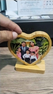 Customized Magnetic Wooden Frame with Wooden Base - Souvenir and Gift Ideas