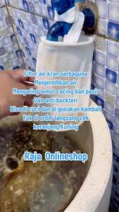 PROMO BUY 1 GET 1 BELI 1 Gratis 1  Filter Air Kran Penyaring Penjernih Air dari lumut pasir cacing Bau Besi Dan anti bacteri Bisa Di Cuci dan Di gunakan Kembali