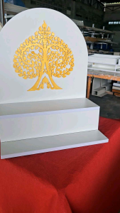 หิ้งพระมินิมอล สีขาว แขวนผนังและตั้งโต๊ะได้ (แถมฟรีลายฉลุ) มีให้เลือก6แบบค่ะ **1ออเดอร์สั่งได้1ชุดค่ะ) **