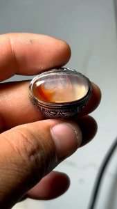 EST. JARI 8 - 9 NATURAL CINCIN BATU AKIK SULAIMAN LAFADZ ALLAH ABSTRAK