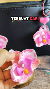 Orchid Bag Charm-Gantungan Tas Bunga Anggrek- Orchid Keychain-Gantungan Kunci Bunga Anggrek-Bag Charm Orchid Korea