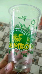 Gelas Plastik Motif Ice Jumbo 22 Oz 8 Gram Tebal (Diameter Gelas 9cm)