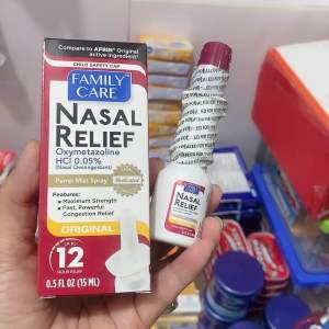 [USA] Family Care Nasal Relief Original - Xịt mũi chống sổ mũi nghẹt mũi. 15ml