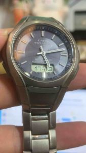 Đồng hồ nam hiệu CA$IO Touch SOLAR dòng máy WAVE CEPTOR ILLUMINATOR WOULD TIME pin khỏe dây titanium siêu nhẹ siêu bền khóa zin chuẩn hãng đáy vít chống nước tốt phù hợp với các anh nam cổ tay từ 18cm trở lại