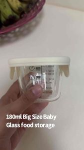 EducratePH 180ml Big Baby Glass Food Storage Bowl with Lid – Heat Resistant | Freezer Microwave & Oven Safe