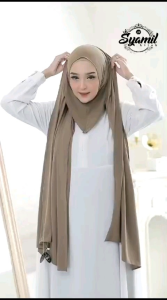 PASMINA INSTAN OVAL LEHER BAHAN JERSEY MIRACLE