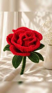 Hoa Hồng Kẽm Nhung Handmade Khổng Lồ –Decor Trang Trí Quà Tặng Độc Đáo