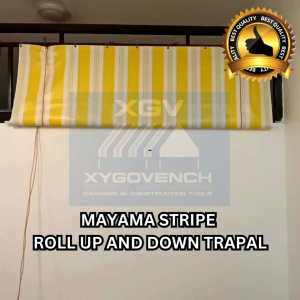 7ft x 7ft Stripes Trapal waterproof ROLL UP AND DOWN STRIPES ORIGINAL PVC TARP WATERPROOF TRAPAL