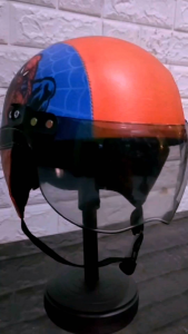 HELM ANAK BALITA SUPER SPIDERMAN RINTING - HELM RETRO ANAK - HELM BOGO - ALLSIZE