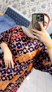 Daster pompom panjang seterjoan kupu2 terbaru