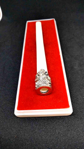 once pipa sedotan tulang sapi variasi alpaka silver A105