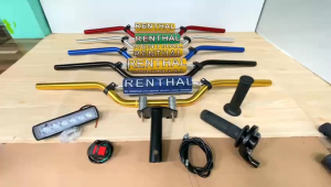 paket komplit stang Rhental cnc import+dudukan/adaptor stang+gas spontan daytona polos+lampu tembak LED 6mata panjang=✓Gratis saklar