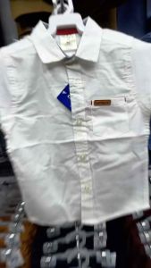 Shirt for Kids Outfit size 2-12 yrs. short sleeve button pure cotton