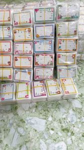 (SỈ ) Combo 50 Nhãn Vở Decal 10 ô ( 5 tờ/ xấp) nhiều mẫu HOTTREND 2025