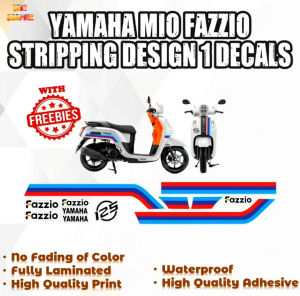 YAMAHA MIO FAZZIO STRIPPING DESIGN 1 DECALS (WATERPROOF LAMINATED FADE PROOF)