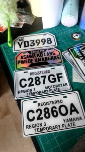 Temporary Motor Plate new size LTO Standard. 3mm 4mm Metal. 5.3x9inches size by JD Print