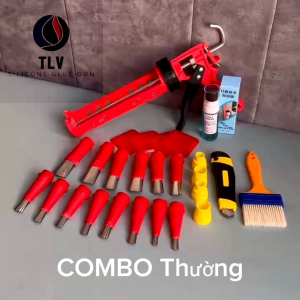 Súng Bắn Keo Silicon Tự Ngắt Dụng Cụ Bơm Keo Silicon Combo Súng Bắn Keo Silicon