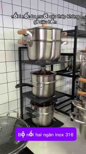 Nồi Hấp 24/26cm Inox 316 Nắp Kính Bếp Từ Nồi Luộc Gà Nấu Lẩu Hấp Xôi Tiện Lợi Hàng Nhập Khẩu