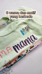 One baby 6 pcs baju kaus oblong anak bayi laki laki dan perempuan warna dan motif yang berbeda oblong lengan pendek kombinasi warna lembut