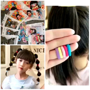 KARET RAMBUT DONAT ELASTIS IMPORT KOREAN STYLE / IKAT RAMBUT DONAT SCRUNCHIE / KUNCIR DONAT WARNA WARNI / PONYTAIL HAIR TIE DONUT / KCO7838