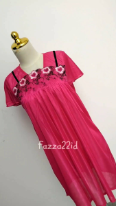 fazza22id Lingerie wanita jumbo PY 355 LD 110 cm / Dress lingerie dewasa renda bunga satin import