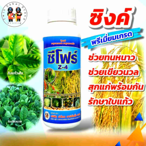 [2 แถม 1] ตราเงาะคู่ ซีโฟร์ ซิงค์ แก้ใบเหลือง ทนหนาว ทนร้อน ทนแล้ง แก้ใบแก้วส้ม