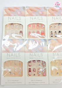 12pcs FAKE NAILS WITH DIAMOND STONE(RANDOM DESIGN)/loot bag fillers/paninda/giveaways/party favors.