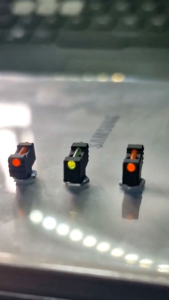 1mm diameter red orange or green fiber optic rod 5 cm length