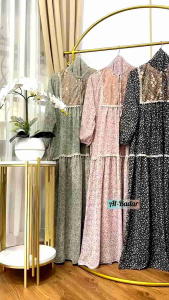 Gamis Set Hijab Ceruty Mix Renda: Pilihan Bahan Nyaman & Desain Praktis