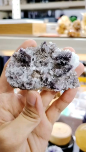 Natural Collection Fluorite With Gypsum Selenite Crystal Ornament