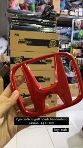 Logo Emblem Grill Depan Honda Brio Mobilio Merah 13.5cm