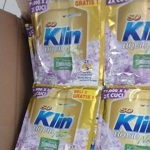 PROMO 32 PCS SOKLIN LIQUID NATURE 40ML 2renceng bersih wangi lembut di tangan