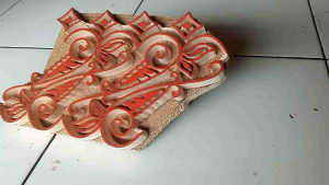 Canting kayu untuk batik cap motif seno parang