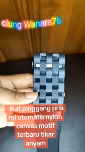 COD ikat pinggang pria motif terbaru!! gesper sabuk import nylon kanvas motif kepala tikar sabuk pria wanita belt men stylish casual trendy