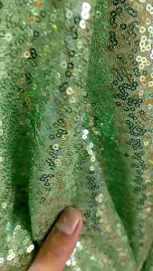 Bahan/Kain Payet seribu/Payet Sequin/Seribu Payet/Payet Antik warna hijau