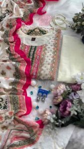 LAUNCHING NEW BEAUTIFUL ETHNIC BANANA SILK WITH HAND WORK FOIL MIRROR WORK ON FRONT SIDE TOP WITH LACE END