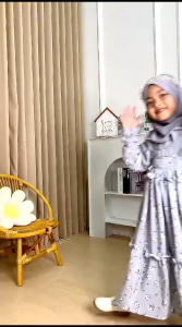 SETELAN DRESS ANAK MEITA GAMIS SET PASHMINA KIDS