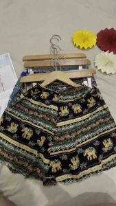 Quần đùi lanh thổ cẩm freesize