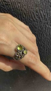 Natural Genuine | Loveau Jewel | 【 Lucky Stone 】 • HQ Peridot Ring • S925 | Adjustable