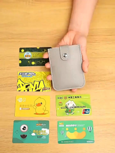 Dompet Tempat Kartu Atm Dompet Tarik Tempat Kartu Nama Bahan Kulit Dengan Gesper Jepret