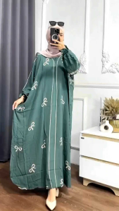 KAFTAN GAMIS BATIK PREMIUM TEBAL DAN HALUS BUSUI WANITA MUSLIMAH KEKINIAN